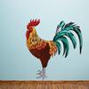 Rooster Wall Decals Stickers UScolor001, Yellow w/Red Orange Blue Grey Brown Black, 60 Inches view 2