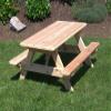 A & L Furniture Kid's Table Without Hole, Gray Stain view 1