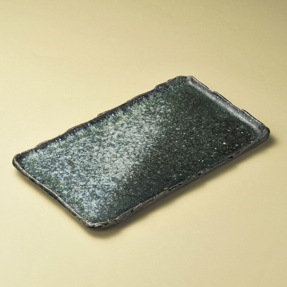 Biedro Kiln Changeable 13.3 Long Angle Plate (Shigaraki Pottery) 15.7 x 9.4 x 1.0 inches (40 x 24 x 2.5 cm), 6.6 oz (1980 g), Long Angle Plate | Restaurant, Stylish, Tableware, Commercial Use
