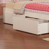 AFI Concord Queen Size Platform Bed with Footboard & Storage Drawers in White view 3