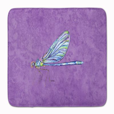 Caroline's Treasures 8865RUG Dragonfly on Purple Machine Washable Memory Foam Mat, Bathroom Rug, Non-Slip Bath Mat, Durable Thick Washable Rugs for Kitchen, Bathroom Quick Dry, Decorative Artwork,