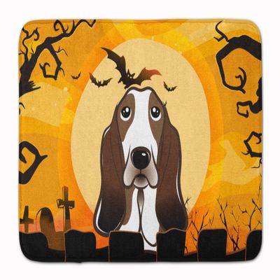 Caroline's Treasures BB1801RUG Halloween Basset Hound Floor Mat, 19" x 27", Multicolor