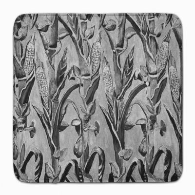 Caroline's Treasures 8929RUG Corn Ironwork Fence Machine Washable Memory Foam Mat, Bathroom Rug, Non-Slip Bath Mat, Durable Thick Washable Rugs for Kitchen, Bathroom Quick Dry, Decorative Artwork,