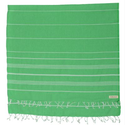 Bersuse Towels Anatolia XL Beach Blanket Throw Blanket Turkish Towel 100% Cotton Extra-Large Quick-Dry Lightweight Premium Peshtemal Towel - 61x82 Inches, Green (Set of 3)