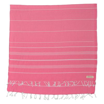 Bersuse Towels Anatolia XL Beach Blanket Throw Blanket Turkish Towel 100% Cotton Extra-Large Quick-Dry Lightweight Premium Peshtemal Towel - 61x82 Inches, Pink (Set of 3)