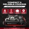 Chef Master Portable Butane Camping Stove, Piezo Ignition 7,650 BTU Output, Wind-Guard Portable Stove Burner with Portable Carrying Case for Emergencies, Road Trips, Hiking, Camping Essentials 90027 view 2