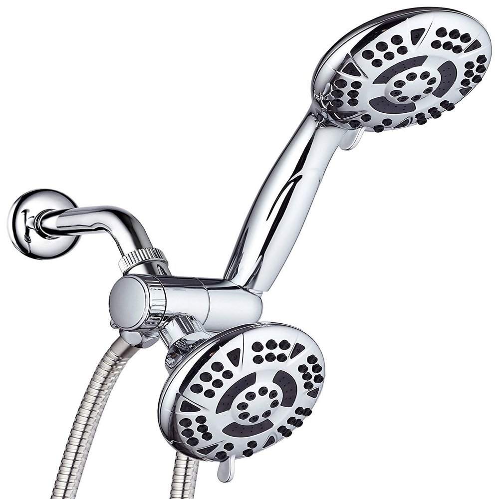 AquaDance High Pressure 3-way Twin Shower Combo Lets You Enjoy Two 4.15" 6-Setting Showers Separately or Together! Officially Independently Tested to Meet Strict US Quality & Performance Standards!