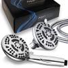 AquaDance High Pressure 3-way Twin Shower Combo Lets You Enjoy Two 4.15" 6-Setting Showers Separately or Together! Officially Independently Tested to Meet Strict US Quality & Performance Standards! view 2
