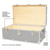 Rhino Classic XL Trunk for Camp and Dorm, Footlocker Storage Chest, Bench view 3