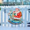 Designocracy Santa on Elephant Wooden Dcor, Door Handger view 4