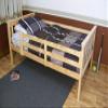 A & L Furniture Slat Mission Bed with Safety Rails, Twin, Caribbean Blue view 1