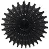 5-Piece Tissue Paper Fans, Black Green Party view 3