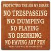 12 X 12 Metal Sign - No Trespassing Dumping view 1