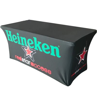 ABCCANOPY 6ft Custom Stretch Tablecloth Printed Trade Show Fitted Table Cover