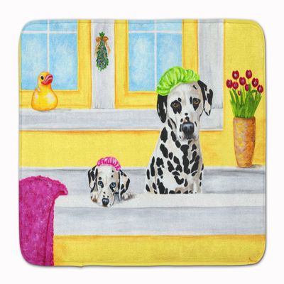 Caroline's Treasures AMB1099RUG Bath Day Dalmatian Machine Washable Memory Foam Mat, Bathroom Rug, Non-Slip Bath Mat, Durable Thick Washable Rugs for Kitchen, Bathroom Quick Dry, Decorative Artwork,