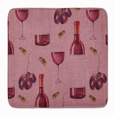 Caroline's Treasures BB5195RUG Red Wine on Linen Floor Mat, Multicolor, 19" H x 27" W