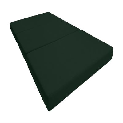 D&D Futon Furniture Portable Trifold Mattress, Foldable Foam Mattresses Small Space Saving Guest, Floor Fold Out Bed Ottoman, 4 inch Folding Cushion Pad Camping RV (Twin Size 4x39x75, Hunter Green)