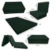 D&D Futon Furniture Portable Trifold Mattress, Foldable Foam Mattresses Small Space Saving Guest, Floor Fold Out Bed Ottoman, 4 inch Folding Cushion Pad Camping RV (Twin Size 4x39x75, Hunter Green) view 2
