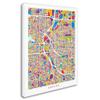 Trademark Fine Art Denver Colorado Street Map 2 by Michael Tompsett, 18x24-Inch view 2