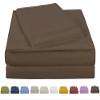 Eastend Home Fashions S1000T Microfiber Embroidered Hem Sheet Set,Twin, Chocolate Chip view 1