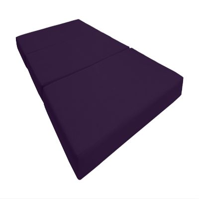 D&D Futon Furniture Portable Trifold Mattress, Foldable Foam Mattresses Small Space Saving Guest, Floor Fold Out Bed Ottoman, 4 inch Folding Cushion Pad Camping RV (Twin Size 4x39x75, Purple)