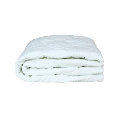 Down Etc Hotel Waterproof Mattress Pad Lily Pads 100% Cotton Twill Diamond Quilted Bed Protector with Fitted Skirt, Queen Size, White