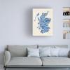 Wrapped Canvas Wall Art - Michael Tompsett 'Scotland Typography Text Map 2' Wall Art for Living Room, Bedroom, or Office Dcor - 18x24 view 3