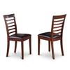 East West Furniture OXML5-MAH-LC 5 Piece Modern Dining Table Set Includes a Square Wooden Table and 4 Faux Leather Kitchen Dining Chairs, 36x36 Inch, Mahogany view 3