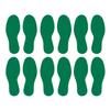 LiteMark Floor Vinyl Decals Footprint Stickers line up Stickers for Classroom Floor, Offices, Dance, Events Durable Gloss Finish Spot Markers, Green, 9 Inch, Pack of 12 Pcs (6 Pairs) view 1