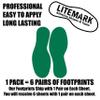 LiteMark Floor Vinyl Decals Footprint Stickers line up Stickers for Classroom Floor, Offices, Dance, Events Durable Gloss Finish Spot Markers, Green, 9 Inch, Pack of 12 Pcs (6 Pairs) view 3