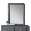Acme Valda Rectangular Upholstered Mirror in Light Gray Fabric view 3