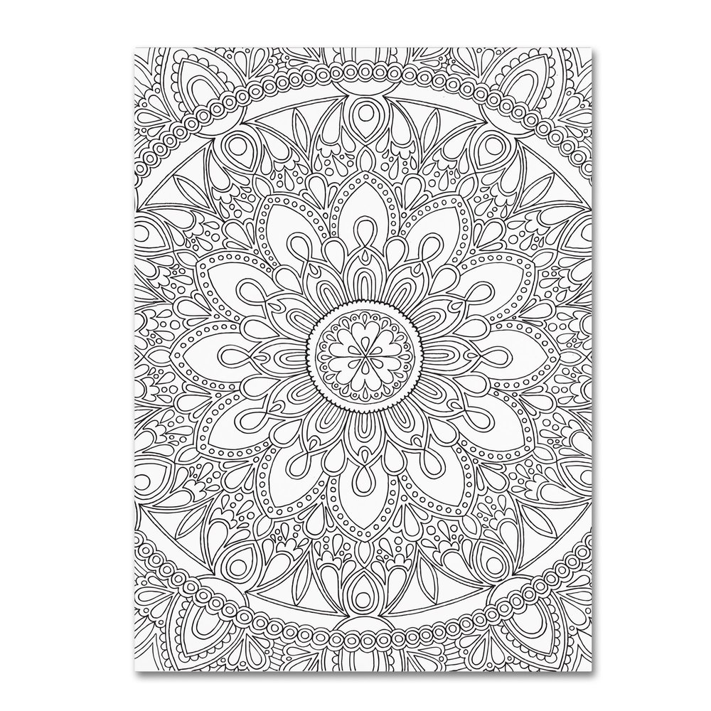 Trademark Fine Art Delightful Mandala by Hello Angel, 18x24-Inch