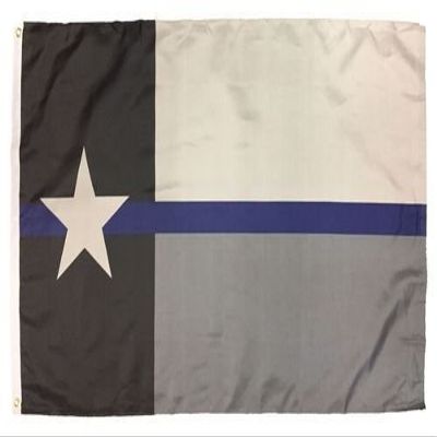 3x5 State of Texas Thin Blue Line Police Flag 3'x5' Banner Brass Grommets