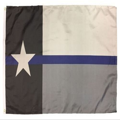 3x5 State of Texas Thin Blue Line Police Flag 3'x5' Banner Brass Grommets