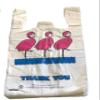 Thank You Platic T-shirt Bags (11.5 X 6.5 X 21-14mic) (700, Thank You Flamingo) view 1