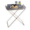 ACME Cercie Tray Table in Clear Acrylic and Copper view 1