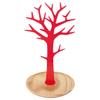 laroom 13481 Jewellery Tree Metal Base, Wood, red view 1