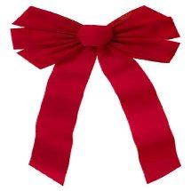 CHRISTMS BOW VELV10X22X3