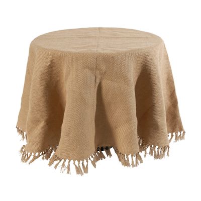 A&B Home 35853, 97.5-Inch Linen Tablecloth, Tan