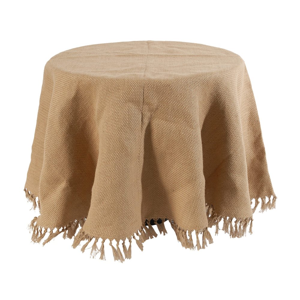 A&B Home 35853, 97.5-Inch Linen Tablecloth, Tan