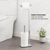Torre & Tagus 29" Chrome Free Standing Toilet Paper Holder Stand with Storage for 3 Extra Rolls, Polished Chrome Toilet Paper Holder Free Standing Pedestal with Heavy Base, Corrosion Resistant Steel view 4