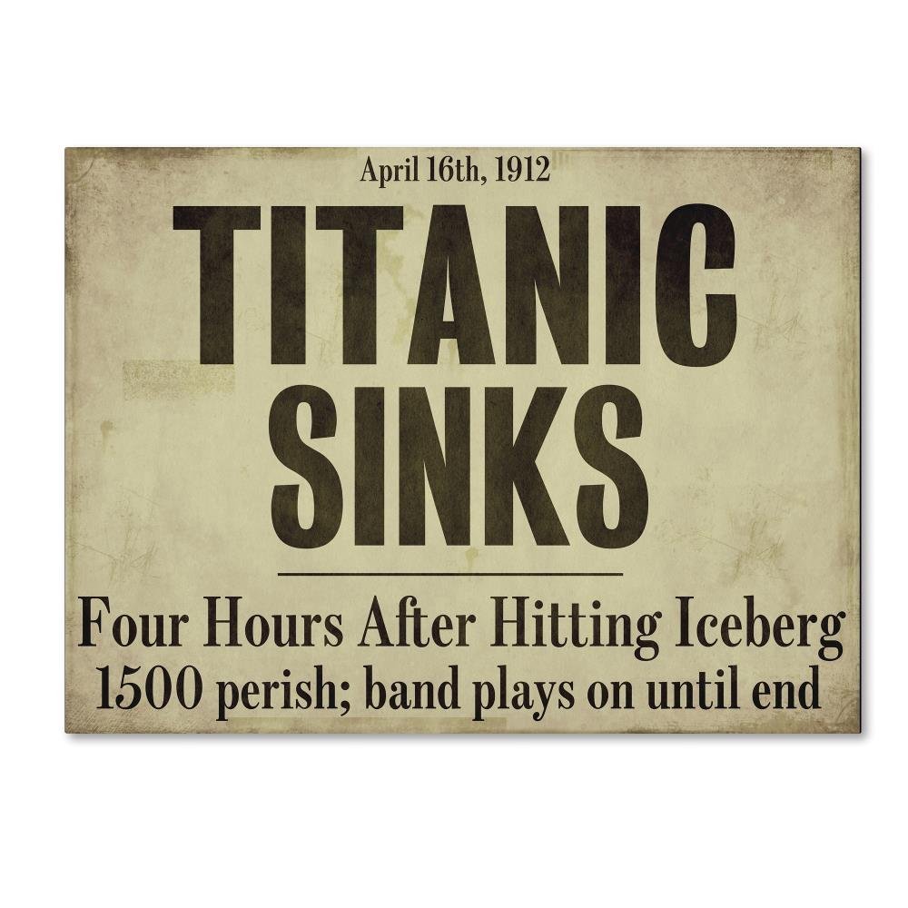 Trademark Fine Art ALI4170-C1824GG "Titanic" Decor, 18x24"