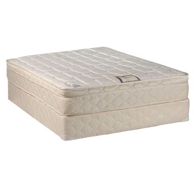 Dreamy Collection Medium Firm Eurotop (Pillowtop) Queen 60"x80"x10" Mattress and Box Spring Set-Spinal Back Support, Premium Edge Guards, Longlasting Comfort by Dream Solutions USA