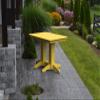 A & L Furniture Dining Table with 2" Umbrella Hole, lemon Yellow view 1