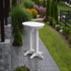 A & L Furniture Oval bar Table with 2" Umbrella Hole, White view 1