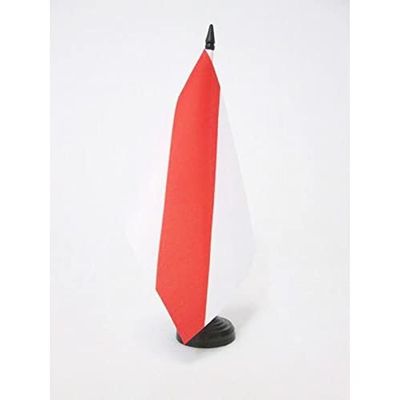 City of Strasbourg Table Flag 5'' x 8'' - Strasbourg Desk Flag 21 x 14 cm - Black plastic stick and base - AZ FLAG