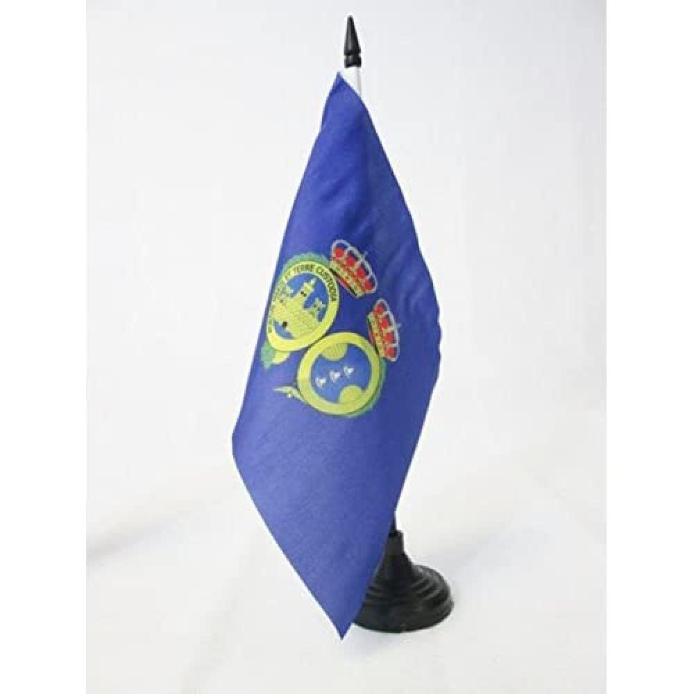 Province of Huelva Table Flag 5'' x 8'' - Huelva Desk Flag 21 x 14 cm - Black plastic stick and base - AZ FLAG