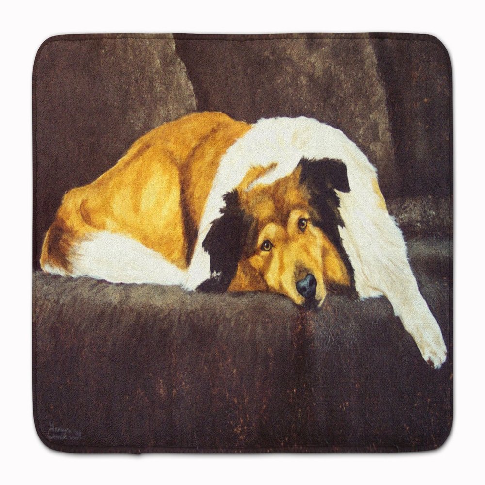 Caroline's Treasures AMB1031RUG Collie by Tanya and Craig Amberson Machine Washable Memory Foam Mat, Bathroom Rug, Non-Slip Bath Mat, Durable Thick Washable Rugs for Kitchen, Bathroom Quick Dry, Decor