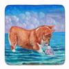 Caroline's Treasures 7407RUG Corgi Sea Shell Find Machine Washable Memory Foam Mat, Bathroom Rug, Non-Slip Bath Mat, Durable Thick Washable Rugs for Kitchen, Bathroom Quick Dry, Decorative Artwork, view 1
