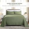 Superior Paisley 3 Piece Cotton Bedspread Set, Home Bed Decor, Decorative Bed Spread, 2 Pillow Shams, Medium Weight Blanket, Matelasse Coverlet Bedding, Vintage Floral Pattern, Queen, Sage view 4